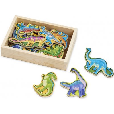 Melissa & Doug Dřevěná magnetická zvířátka Dinosauři 20 ks – Zbozi.Blesk.cz