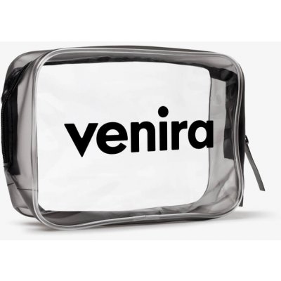 Venira kosmetická taška průhledná L černá – Zboží Mobilmania