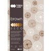 Barevný papír Happy Color Blok Deco Brown A4 170g 20 listů 5 barev hnědé odstíny HA 3717 2030 072