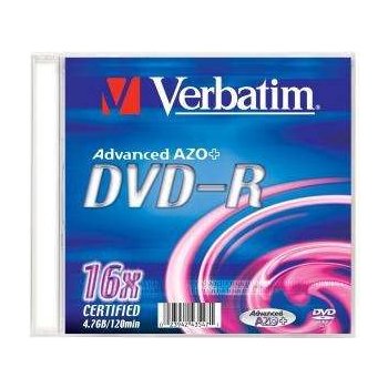 Verbatim DVD-R 4,7GB 16x, AZO, slimbox, 20ks (43547)