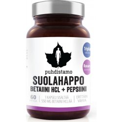 Puhdistamo Betain HCL + Pepsin 60 kapslí