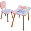 Dětský stoleček s židličkou Home Elements stolek s židličkou holčička s balónky