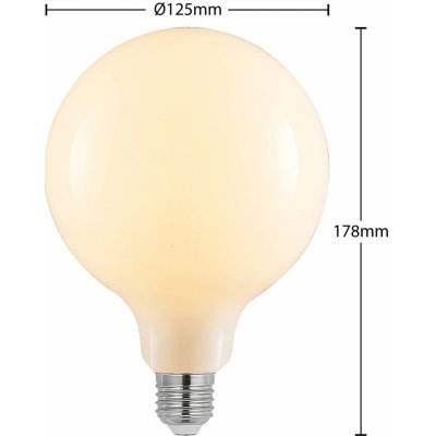 Arcchio LED žárovka E27 8W 2700K G125 globe opálová