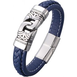 Impress Jewelry Pánský ocelový proplétaný náramek Modrý 201223144024