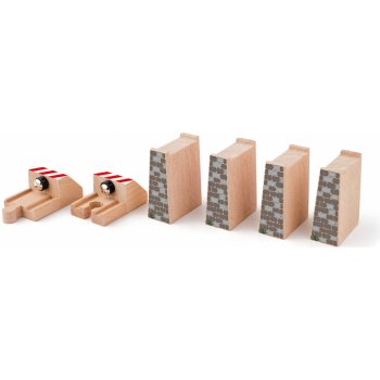 Woody Příslušenství k dráze Rozšířený set kolejí: zarážky s magnetem, bloky