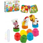 Clementoni CLEMMY Set baby kostky gumové vonící + knížka domácí zvířátka – Zboží Živě