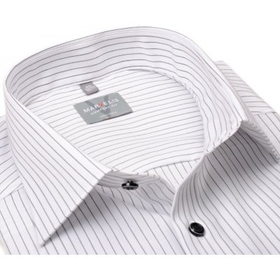 Marvelis Comfort Fit košile s úzkým tmavým proužkem bílá – Hledejceny.cz