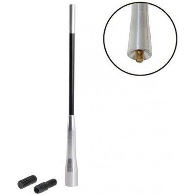 Automax Hliníkový antenní prut na auto - závit M5 - redukce M5 a M6 - délka 20 cm - – Zboží Dáma