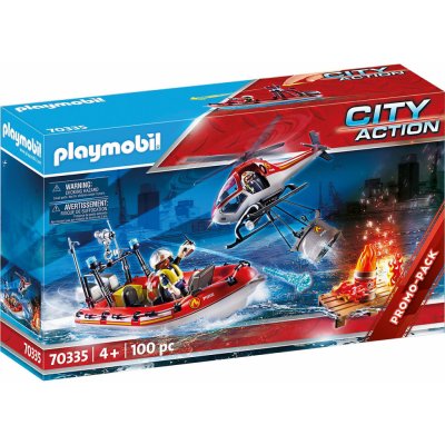 Playmobil 70335 Hasiči s člunem a helikoptérou – Zboží Mobilmania