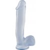 Dilda Pipedream Basix Rubber Works 12" Suction Cup Dong Dildo 30cm Transparentní