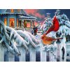 Puzzle Sunsout Kardinálové doma na Vánoce 1000 dílků