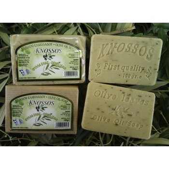 Knossos přírodní olivové mýdlo s olivovými listy 100 g