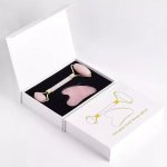 TEJPY.cz Sada masážního válečku na obličej a masážní pomůcky Gua Sha Rose Quartz – Hledejceny.cz