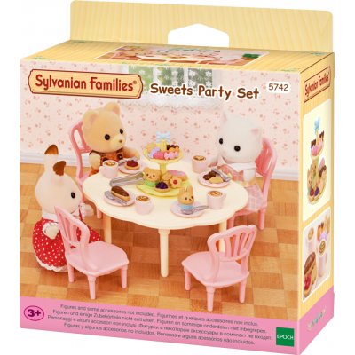 Sylvanian Families 5742 Stůl židle a spousta sladkostí – Zboží Dáma
