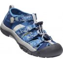 Dětské trekové boty Keen NEWPORT H2 CHILDREN camo bright cobalt