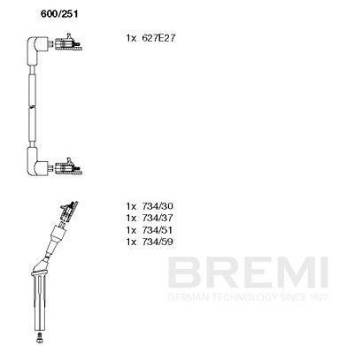 Sada kabelů pro zapalování BREMI 600/251 – Zboží Mobilmania