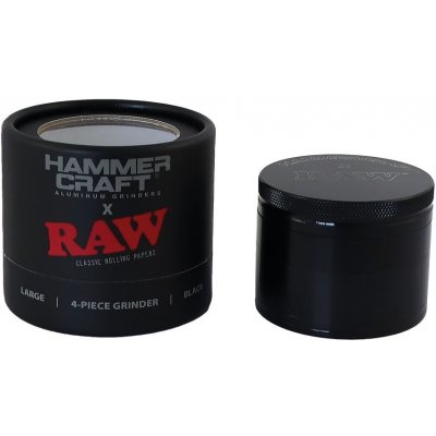 Raw kovová drtička hammercraft black čtyřdílná 63 mm – Zboží Mobilmania