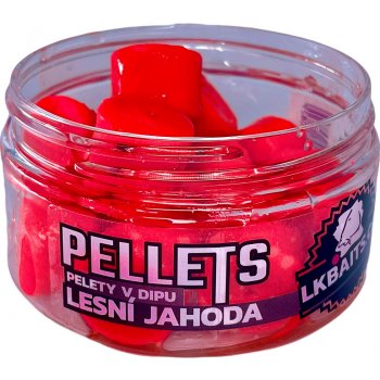 LK Baits Pelety V Dipu 60g 17mm Lesní Jahoda