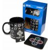 Hrnek a šálek CurePink Dárkový set Playstation Onyx Hrnek přívěsek tácek hrnku GP85523 315 ml