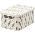 Curver Rattan Style box s víkem S smetanový – Zboží Dáma