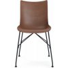 Jídelní židle Kartell P/Wood černá / tmavá dýha