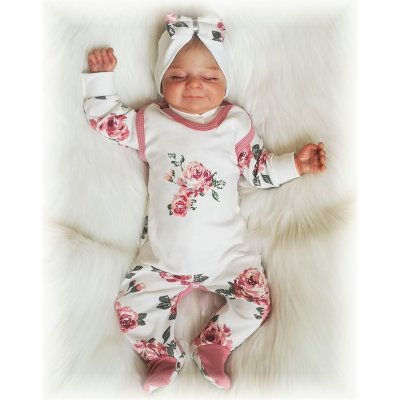 Kojenecké dupačky pudr Růžička PU – Sleviste.cz