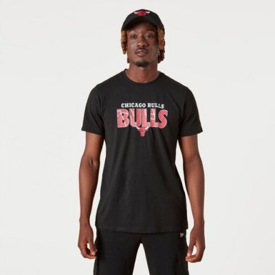 New Era Chicago Bulls NBA Wordmark tričko pánské tričko s krátkým rukávem černá – Zboží Mobilmania