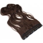 Clip in rychlopás kanekalon 61cm vlnitý - tmavě hnědá – Zboží Dáma