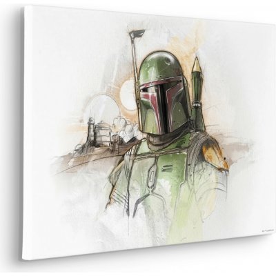 Komar Nástěnný obraz na rámu Star Wars Boba Fett Sketch 40 x 60 cm – Sleviste.cz