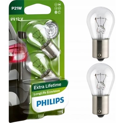 Philips LongLife EcoVision P21W BA15s 12V 21W 12498LLECOB2 – Sleviste.cz