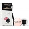 Oční linka Makeup Revolution London Gel Eyeliner Pot With Brush gelová oční linka se štětečkem Black 3 g