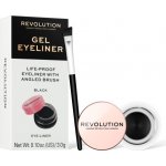 Makeup Revolution London Gel Eyeliner Pot With Brush gelová oční linka se štětečkem Black 3 g – Zboží Mobilmania