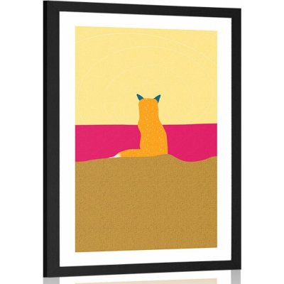 Plakát s paspartou zvědavá liška - 20x30 white – Hledejceny.cz