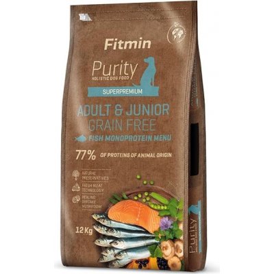 Fitmin Purity Dog grain free Adult & Junior Fish Menu 12 kg