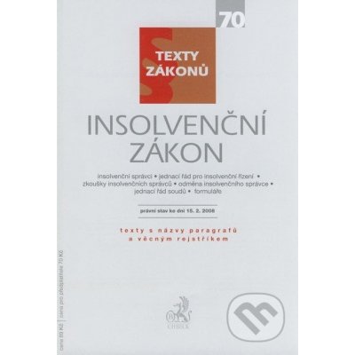 Insolvenční zákon - C. H. Beck – Hledejceny.cz