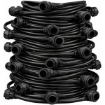 DECOLED Easy Fix světelná girlanda 50 m pro 50 žárovek E27, černý kabel IP67, venkovní, prodlužovací, bez žárovek – Hledejceny.cz