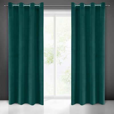 EUROFIRANY ZATEMŇOVACÍ ZÁVĚS NA KROUŽCÍCH MILO 140X250 CM ZELENÁ – Hledejceny.cz