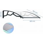 ARTPLAST Vchodová stříška 100x100cm čirá – Zboží Mobilmania