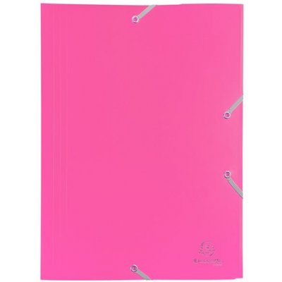 Exacompta PP A4 spisové desky s gumičkou maxi růžové
