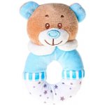 Mikro Trading Chrastítko plyšový medvídek 13cm Modrá – Zboží Dáma