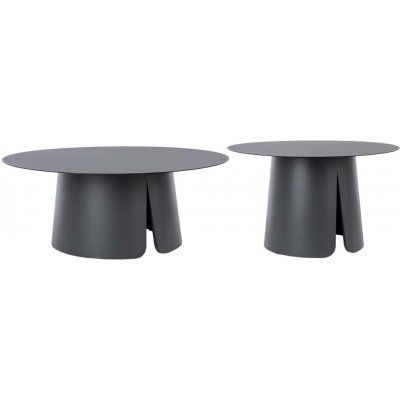 Bizzotto set dvou zahradních stolků Bryan 70/90 cm Šedý – Hledejceny.cz