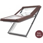 SKYLIGHT Střešní okno plastové 66x118 cm bílé s hnědým oplechováním – Zboží Mobilmania