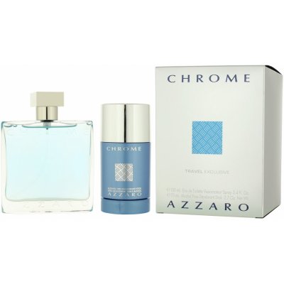 Azzaro Chrome EDT 100 ml + deostick 75 ml dárková sada – Hledejceny.cz