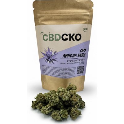CBDčko CBD Konopný květ Amnesia Haze malé paličky THC do 0,6% 50 g – Zboží Dáma