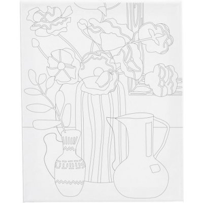 Creative Malířské plátno s předtiskem 24x30 cm VÁZA S KYTICÍ – Hledejceny.cz