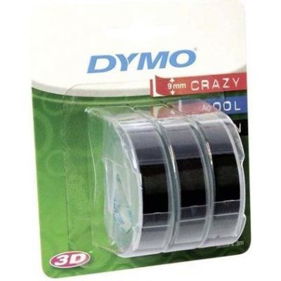 DYMO páska S0847730, bílý tisk/černý podklad, 3m, 9mm, balení 3 ks - S0847730 – Zboží Živě
