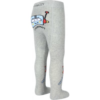 Be Snazzy Punčocháče s protiskluzem 3x ABS šedé robot – Sleviste.cz