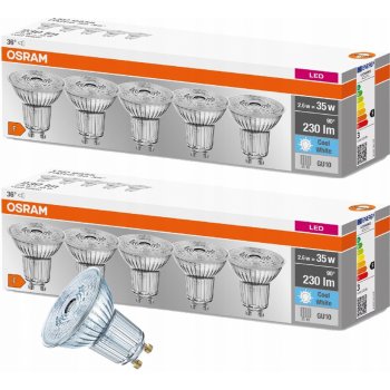 Osram žárovka Halogen GU10 2,6W=35W 4000K x 10