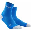CEP krátké běžecké kompresní ponožky ultralight elektrická modř světle šedá