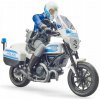 Auta, bagry, technika Bruder 62731 BWORLD Policejní motorka Ducati Scrambler s figurkou